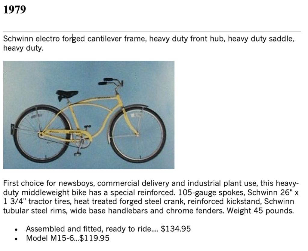 Heavy-duty Schwinn bicycle