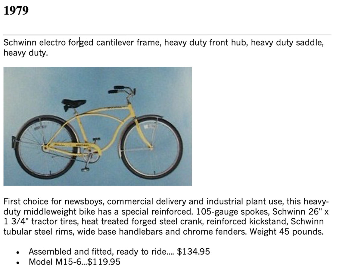 Heavy-duty Schwinn bicycle