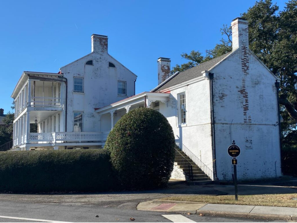 Quarters No. 1 is the oldest building constructed at Fort Monroe. Built in 1819.