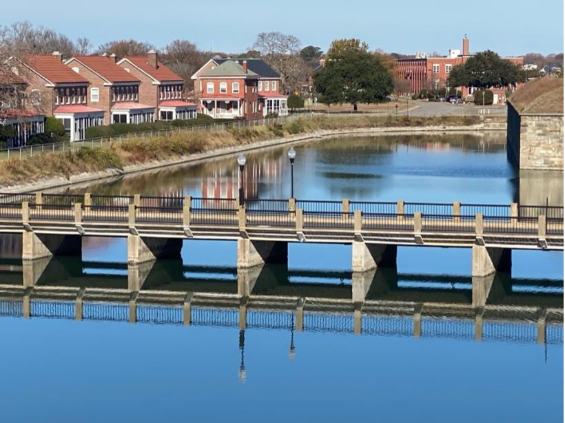 The view atop Fort Monroe's famous pet cemetery (see Pet Cemetery blog)