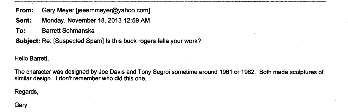 Email from Gary Meyer