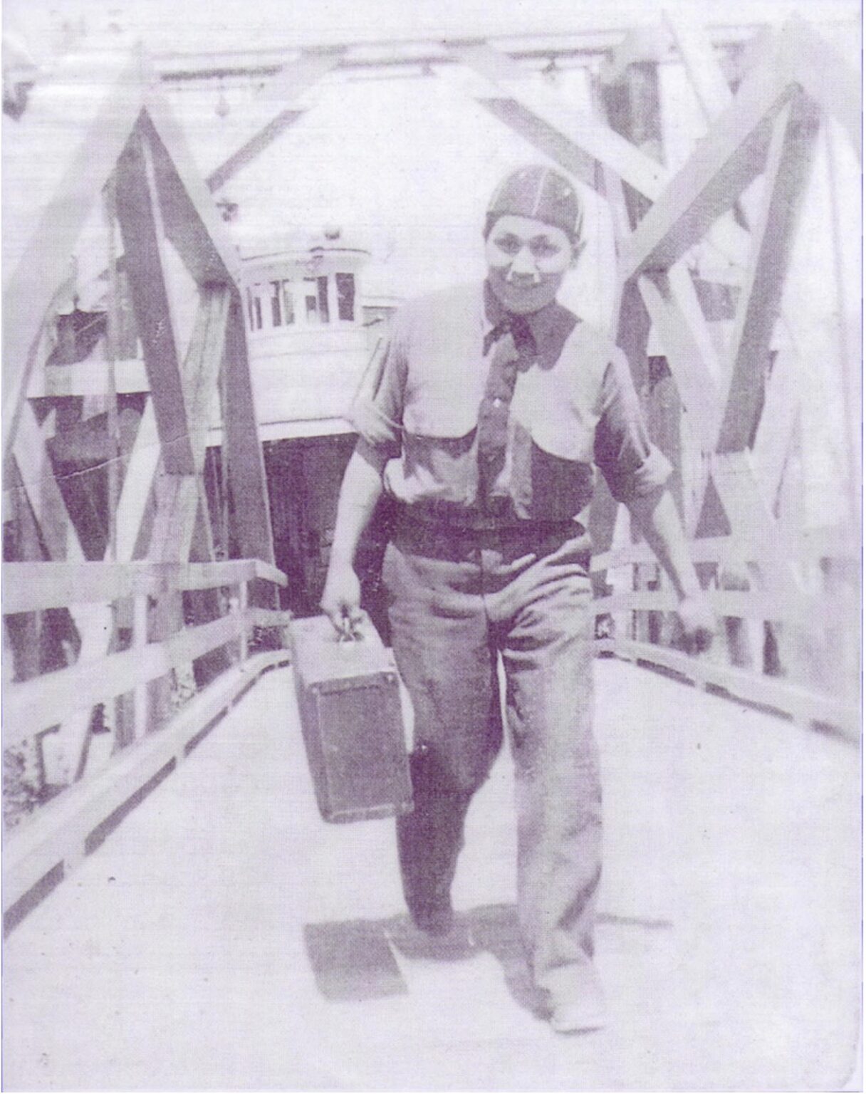 Ivan Gregory George returning from the European Theatre, World War II (1945).