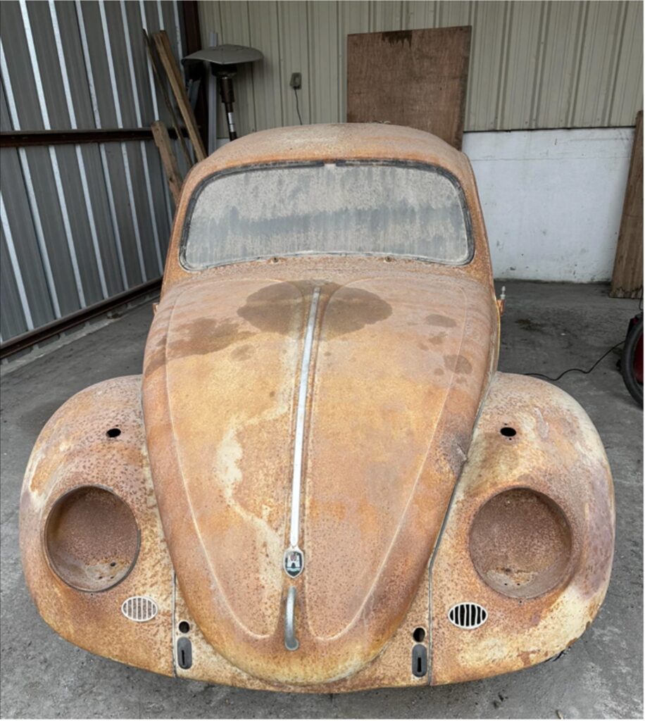 2024 Fbook Ad. Up for grabs is my 59 Texas patina bug. I just got another 911 and will not be working and this anymore. $11k takes it.